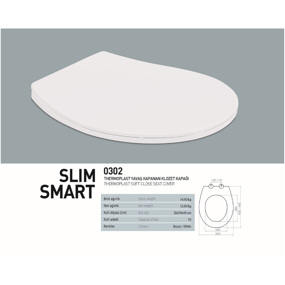 KLOZET KAPAĞI SOFT SLİM SMART (10) (NKP)